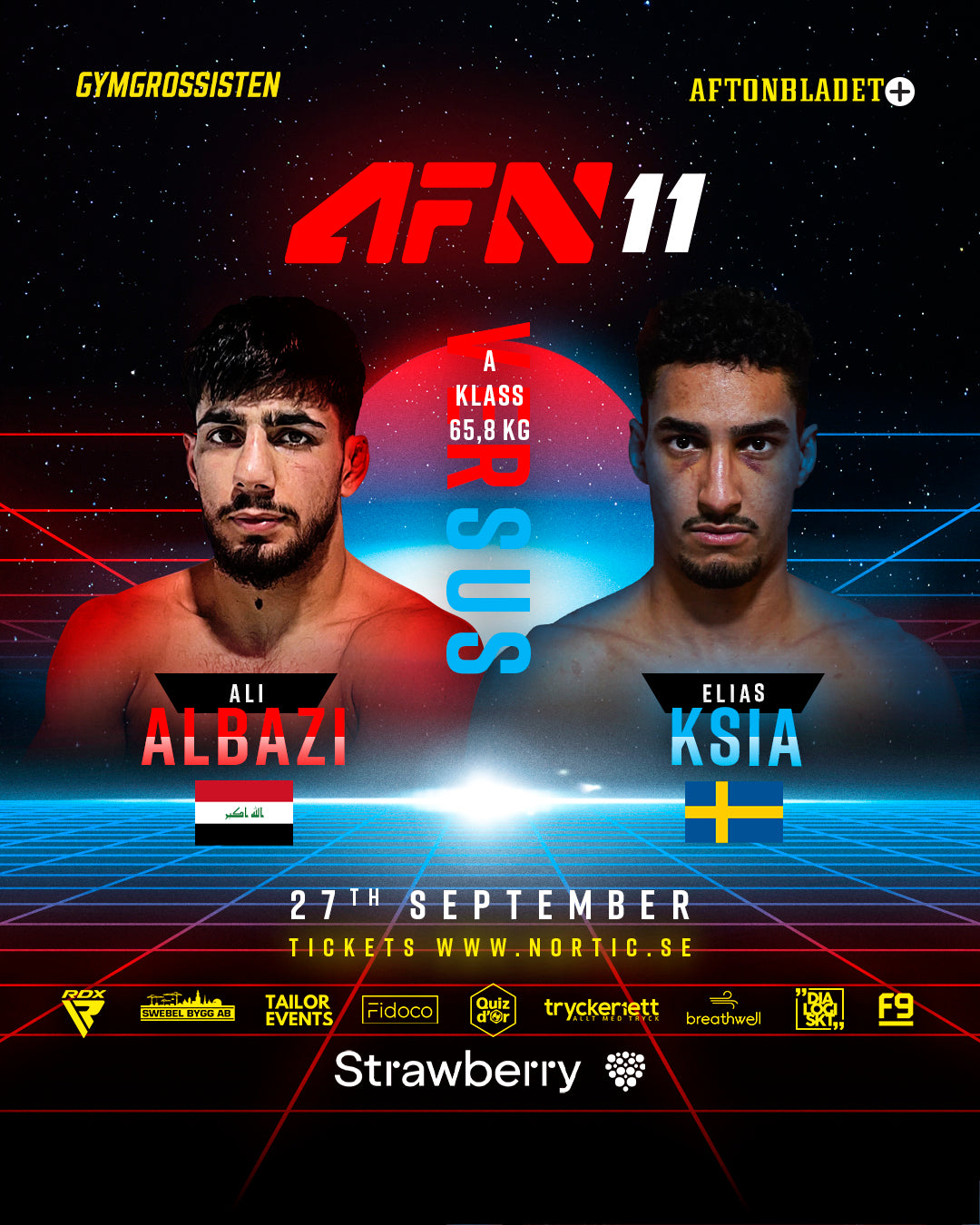 Göteborg’s Elias Ksia to Face UFC Contender Amir Albazi’s Brother Ali Albazi at AFN 11